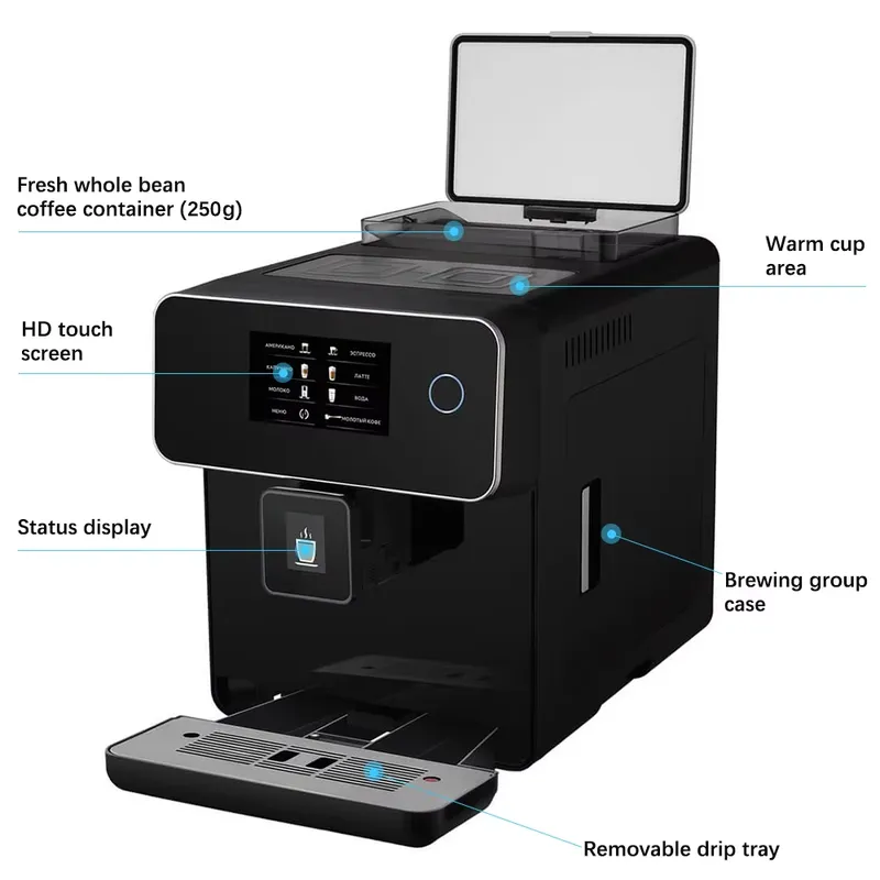 Commercial Espresso Machine - voor. Italiaans espresso koffiezetapparaat, commercieel, slim,