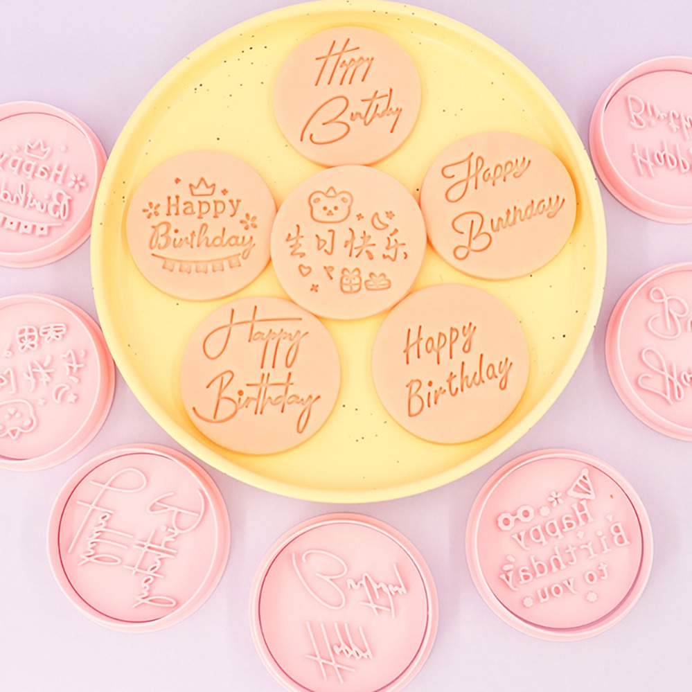 Commercial Kitchen Items - Gelukkige Verjaardag Koekjesvormpjes Biscuitvorm Stempel Keuken