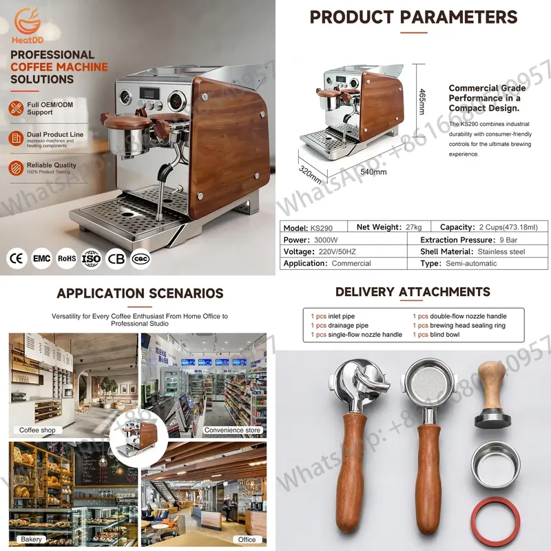 Commercial Espresso Machine - Hoge Efficiëntie Commerciële Huishoudelijke Dubbele Boiler