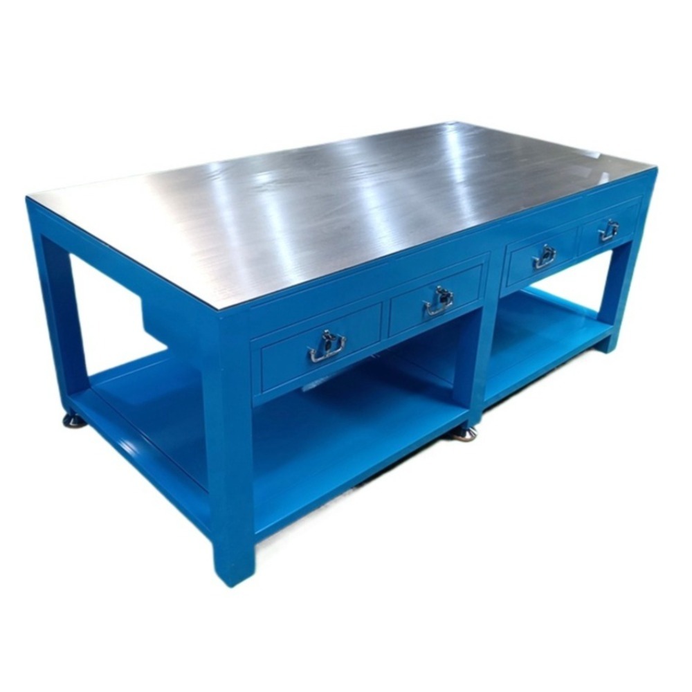 Commercial Kitchen Bench - Zware stalen werkbank, vormbankschroef/reparatietafel, werkbank met