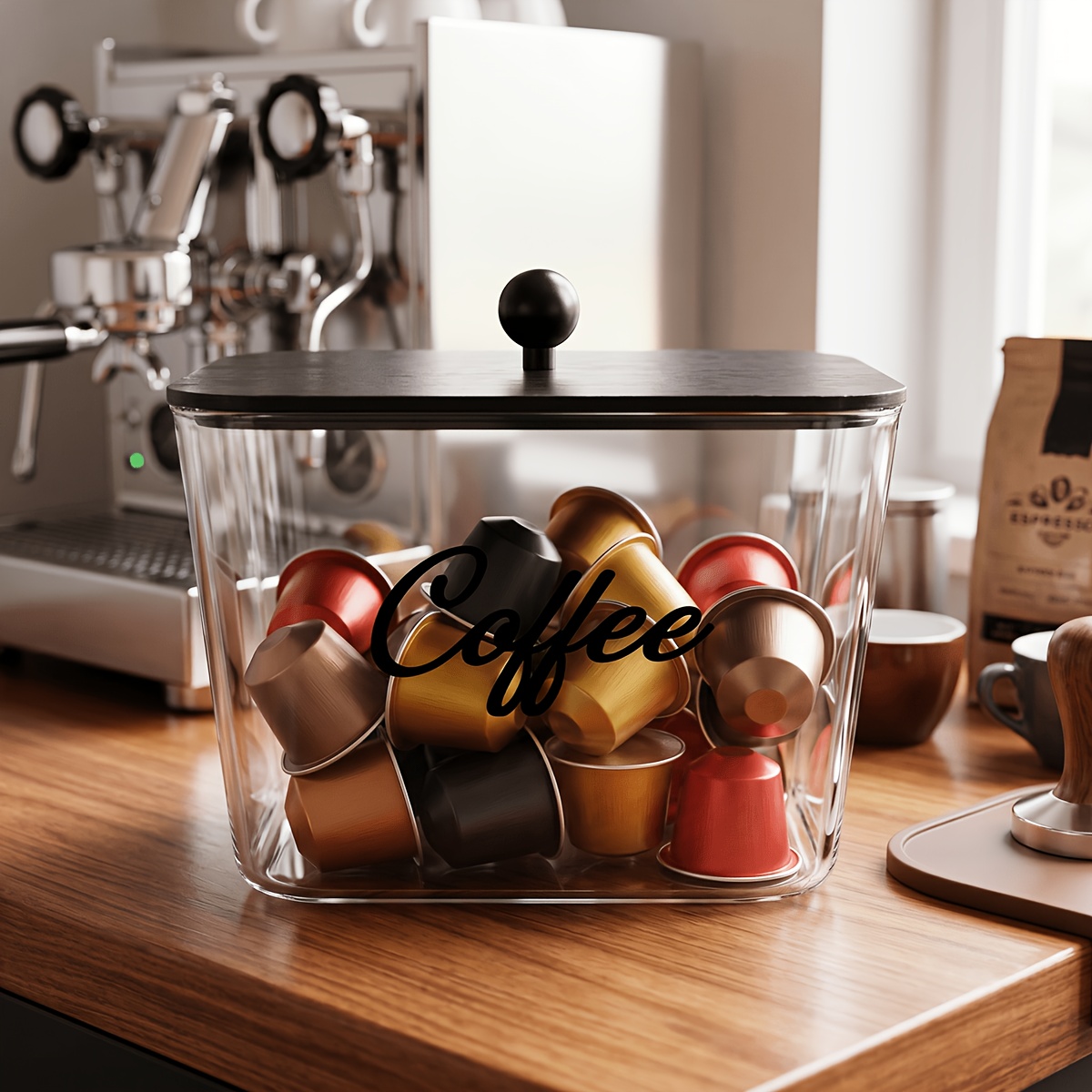 Commercial Kitchen Utensil Organizer - Koffiepodhouder met deksels, plastic opbergdoos, K-Cup