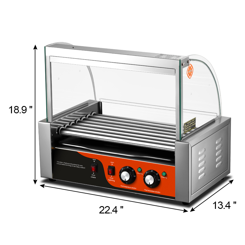 Commercial Kitchen Kitchen - Commerciële elektrische roestvrijstalen hotdog- en worstgrillmachine