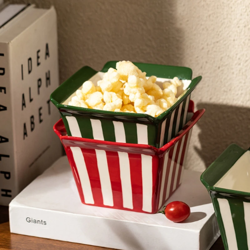 Commercial Kitchen Items - Creatieve Keramische Kom Vierkante Huishoudelijke Voedselcontainer
