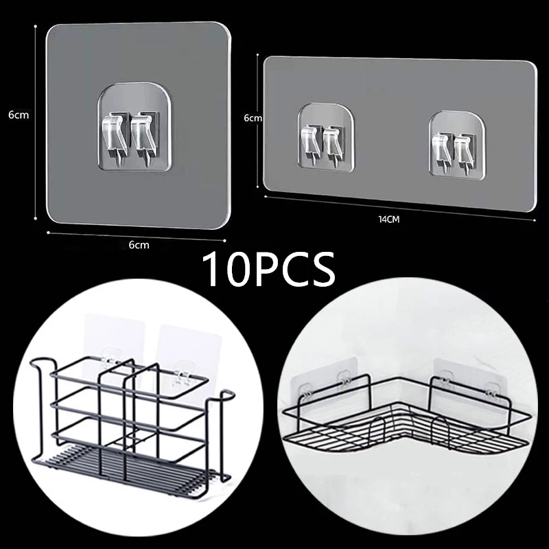 Commercial Kitchen Rack - 10Pcs Transparant Opknoping Plank Haken Muur