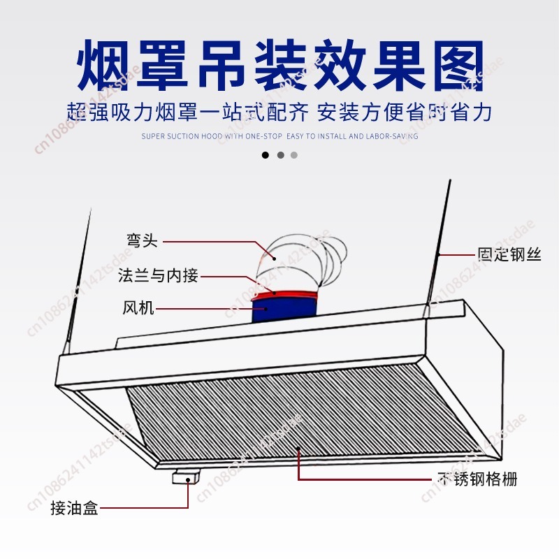 Commerciële RVS afzuigkap, gro - Commercial Kitchen Exhaust Hood recensie en prijs