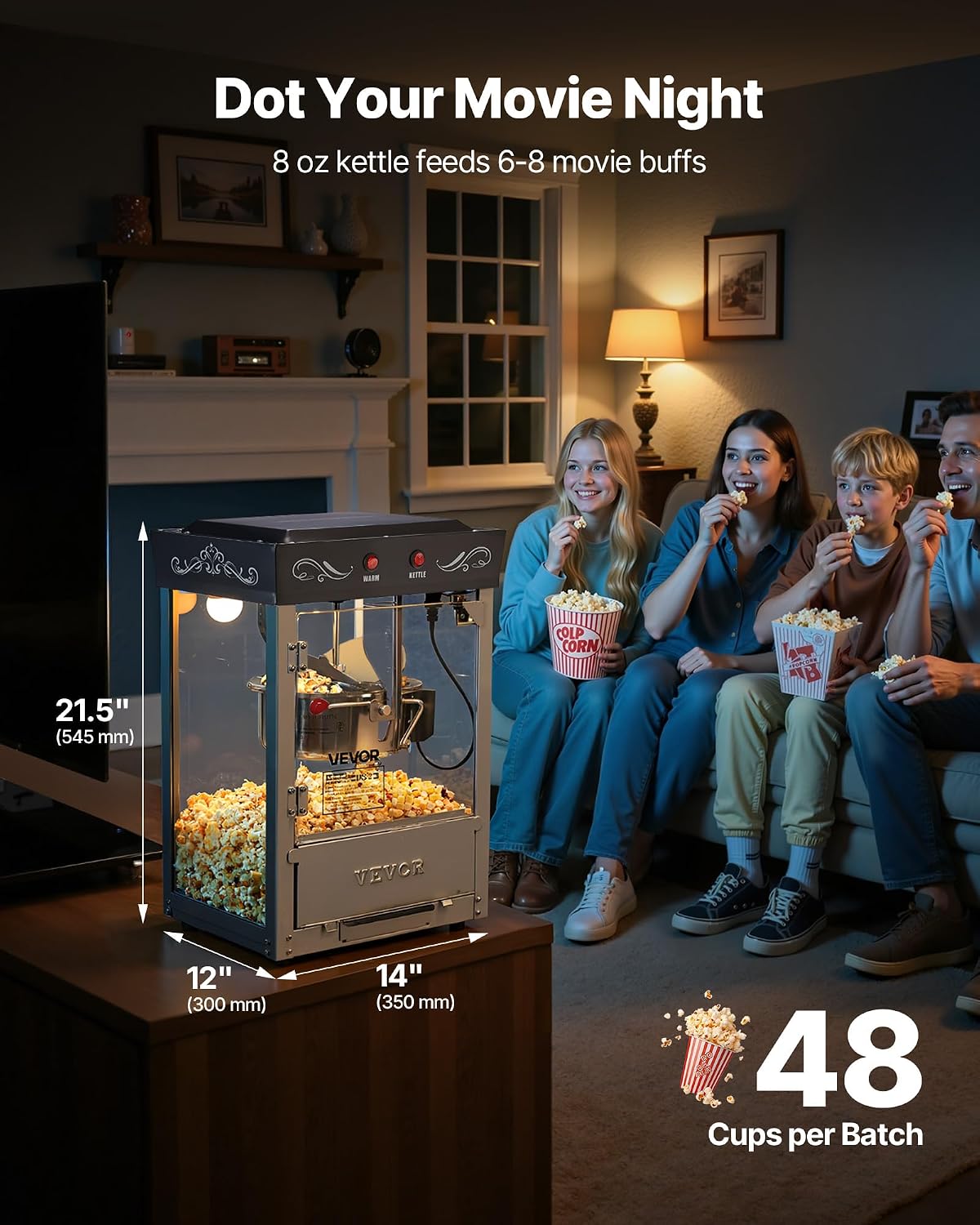 Popcornmachine, 8oz roestvrijs - Commercial Popcorn Machine recensie en prijs