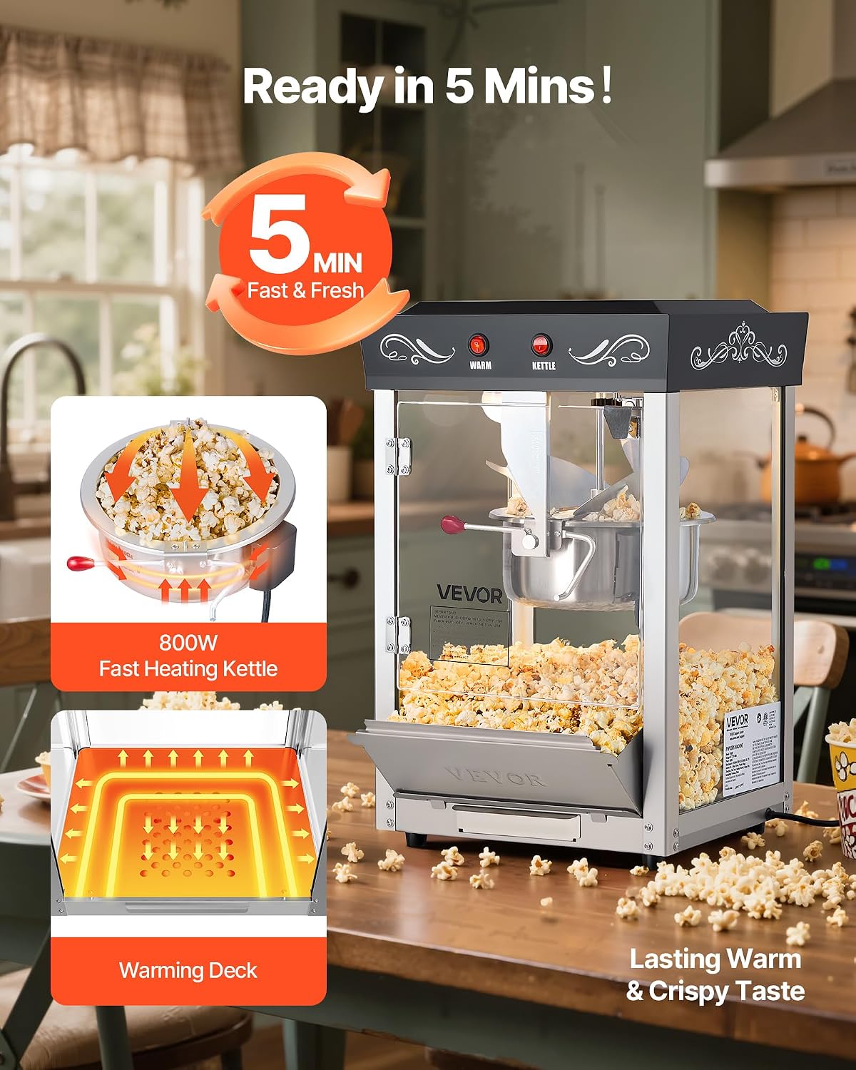 Popcornmachine, 8oz roestvrijs - Commercial Popcorn Machine recensie en prijs