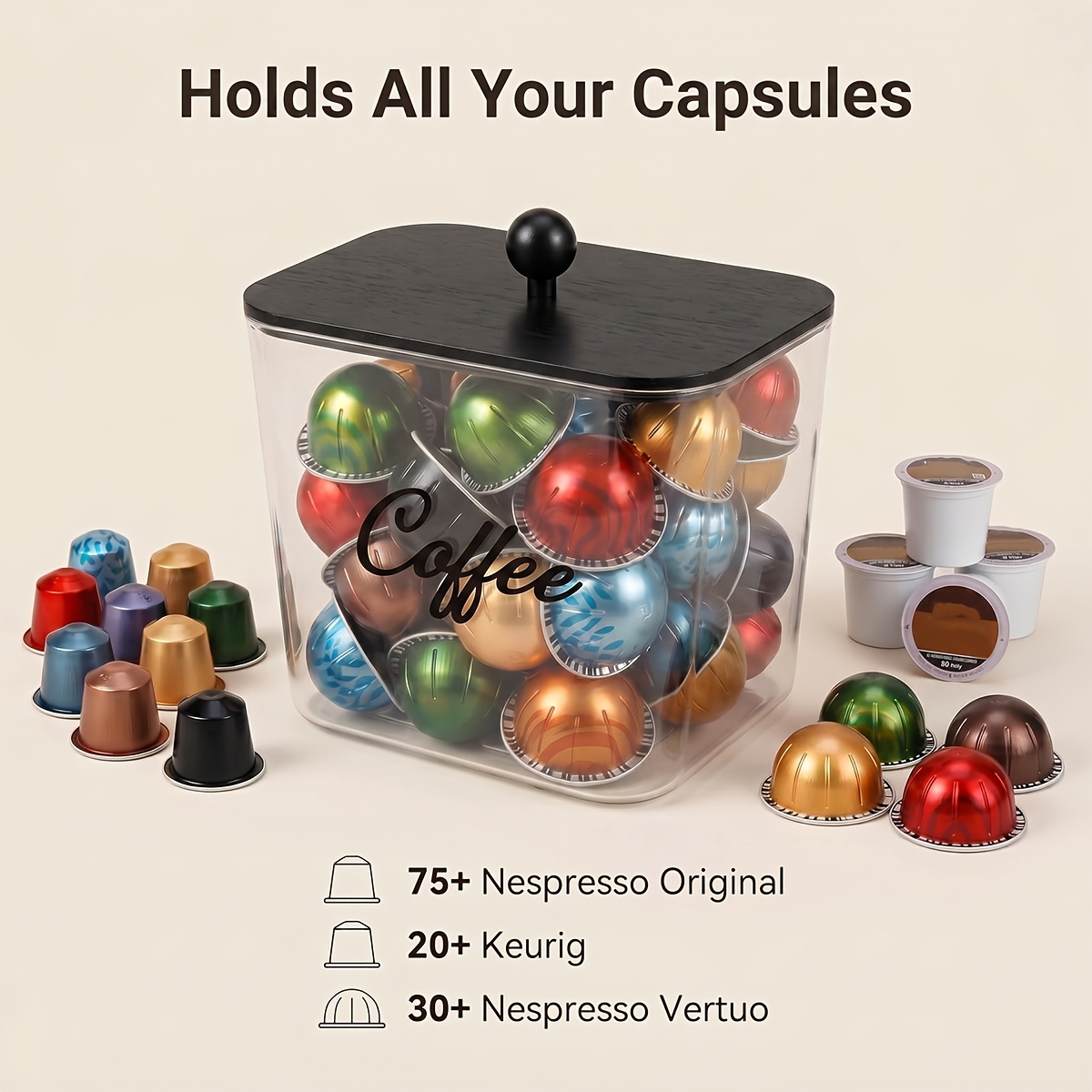 Koffiepodhouder met deksels, p - Commercial Kitchen Utensil Organizer recensie en prijs