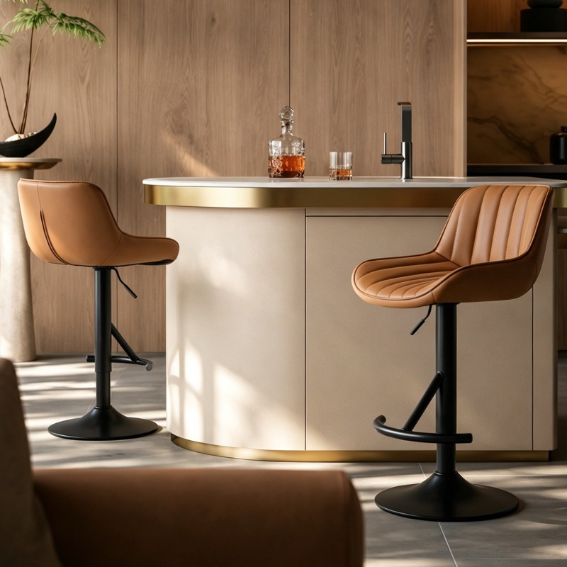 Houten elegante hoge barstoel  - Commercial Kitchen Interior Design recensie en prijs