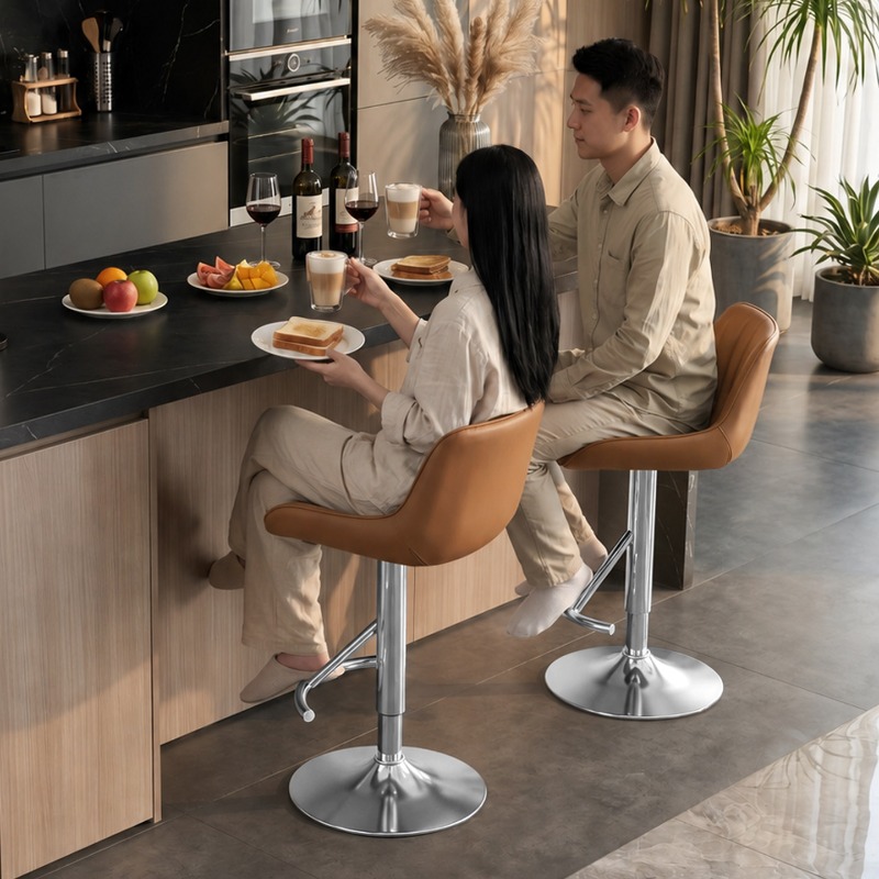 Houten elegante hoge barstoel  - Commercial Kitchen Interior Design recensie en prijs