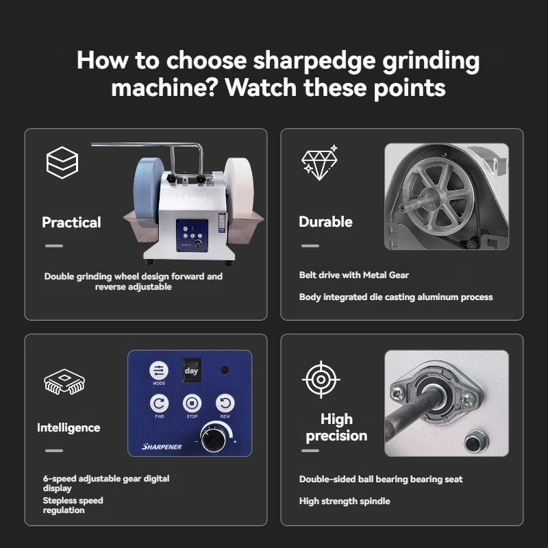 Elektrische messenslijper met  - Commercial Kitchen Grinder recensie en prijs