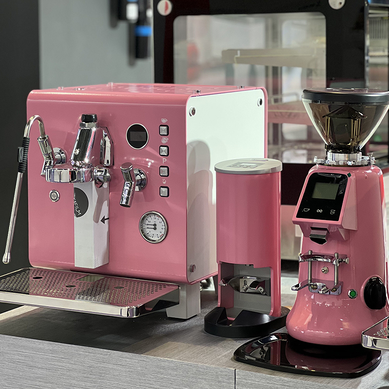 Professioneel roze semi-automa - Commercial Espresso Machine recensie en prijs